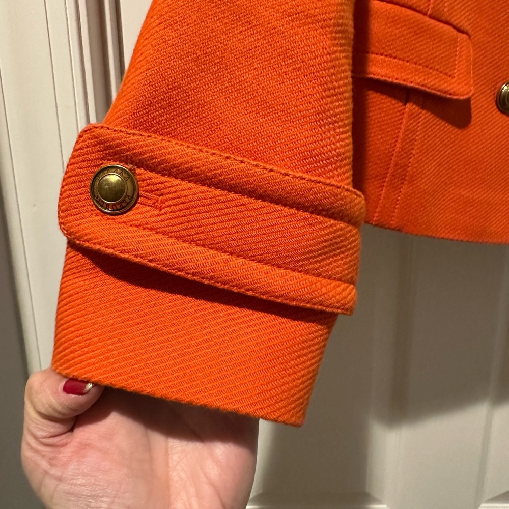 Banana Republic Vibrant Orange Pea Coat - Picture 4 of 6